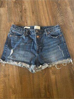 Universal Thread Vintage Midi Distressed Denim Women's Shorts -size 12/31R